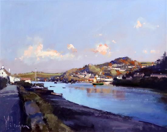 Peter Wileman (b. 1946) Noss Mayo from Newton Ferrers, Devon 15.5 x 19.5in.